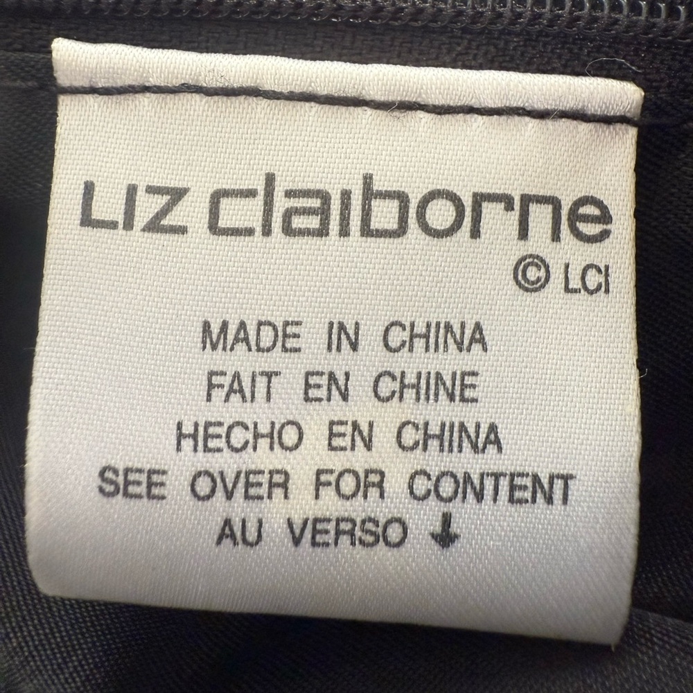 Liz Claiborne Classic Black Handbag - Picture 3 of 3